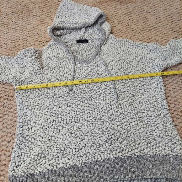 MOD Popcorn Sweater Women's Small Knit Hoodie Pullover Beige Gray Casual Shirt - Picture 8 of 12